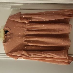 Blush and gold blouse